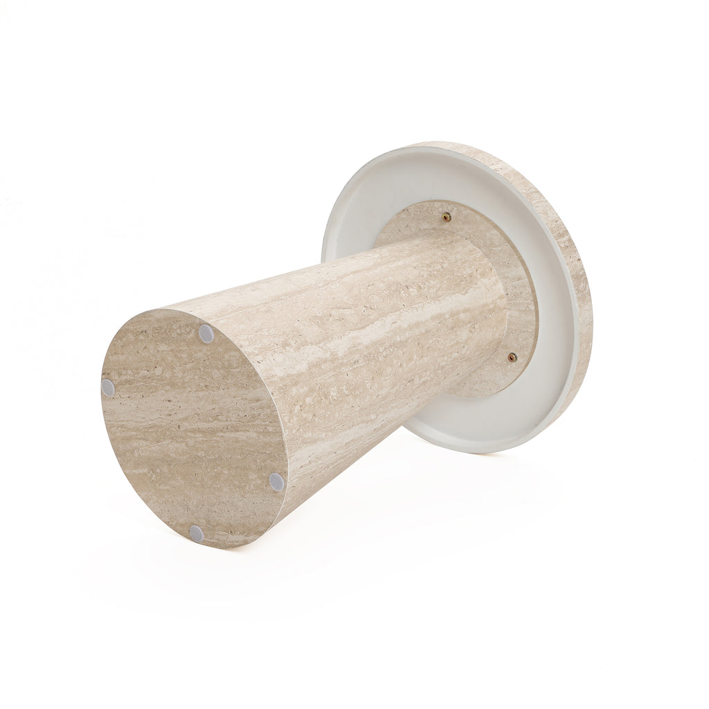 Runder Beistelltisch mit Steinoptik