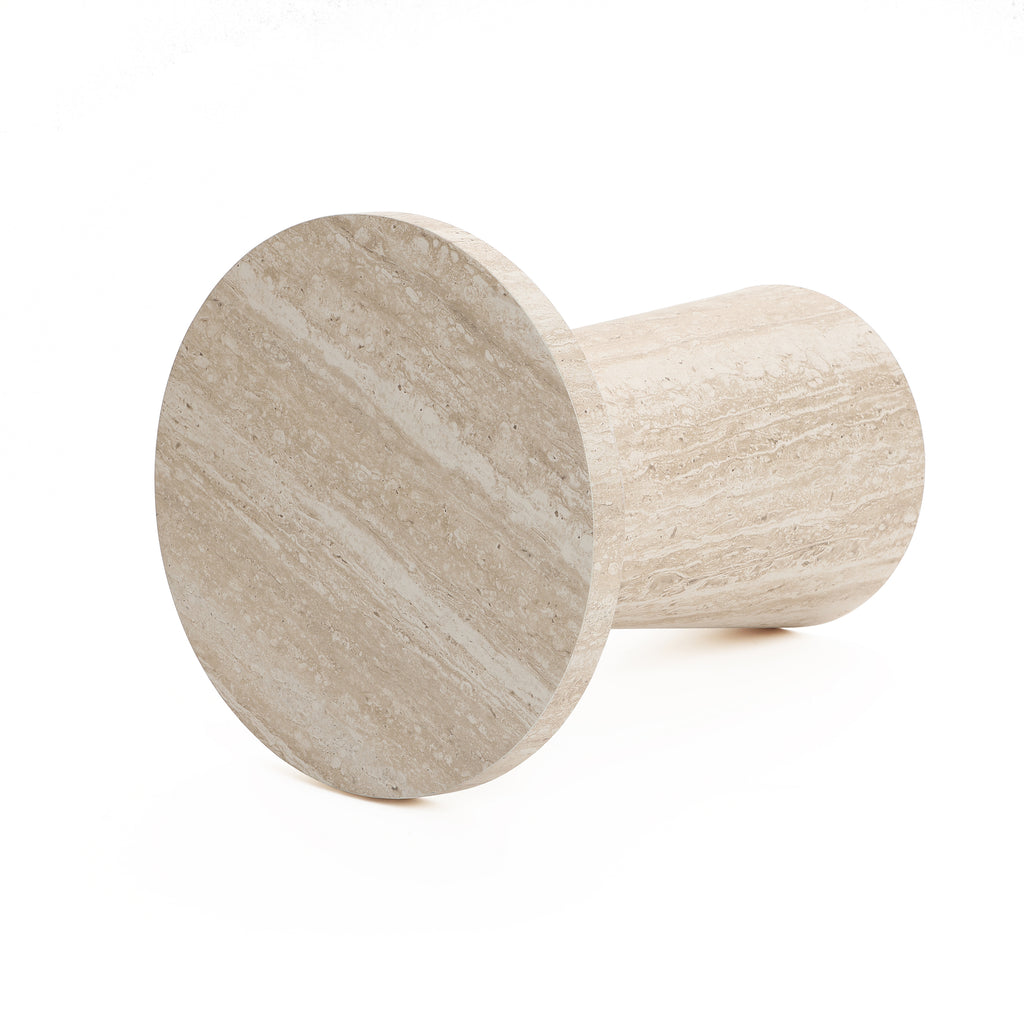 Runder Beistelltisch mit Steinoptik