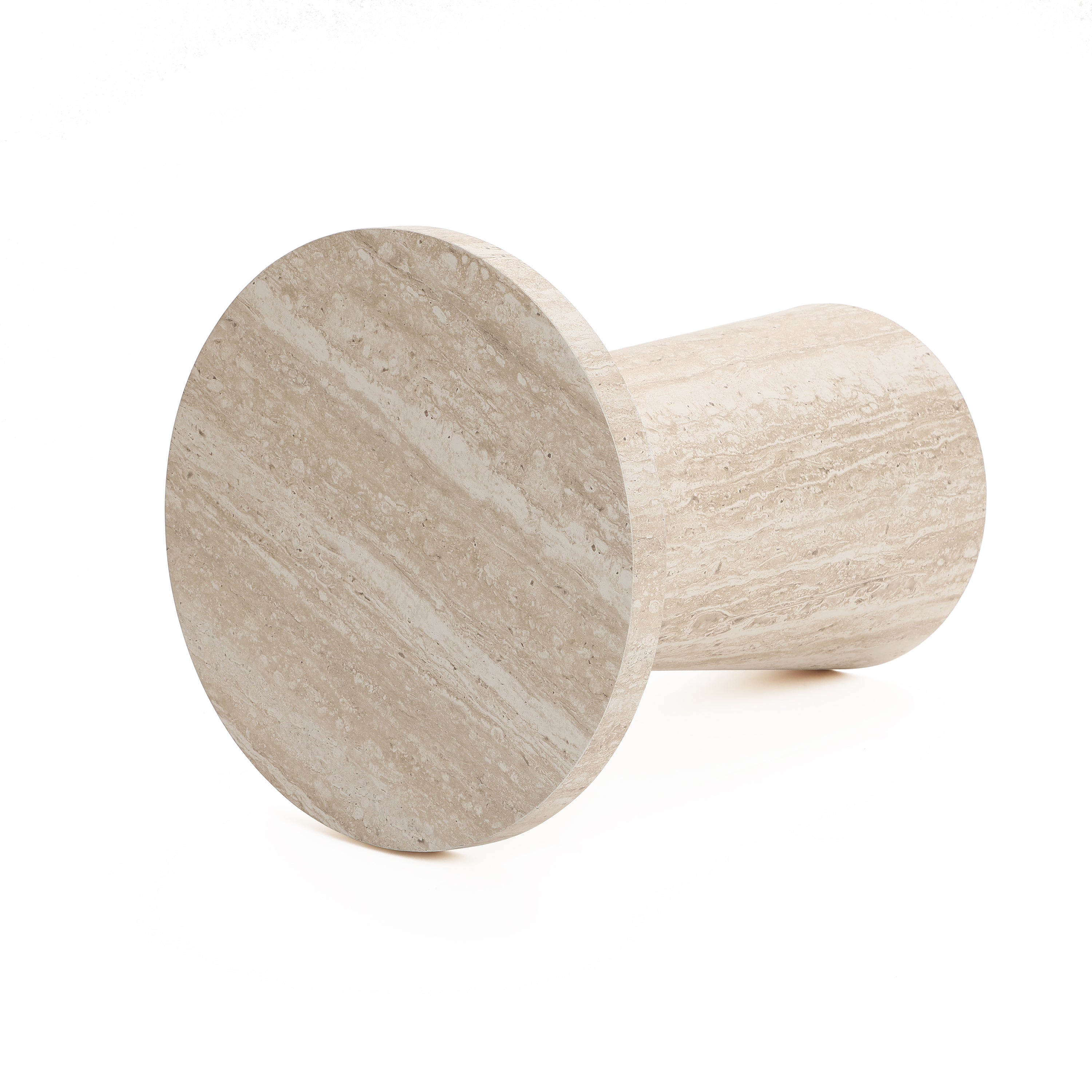 Runder Beistelltisch mit Steinoptik