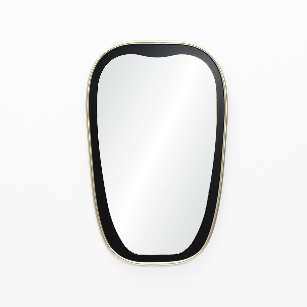 Organischer Wandspiegel mit Zweifarbigem Rand – Moderner Deko-Spiegel