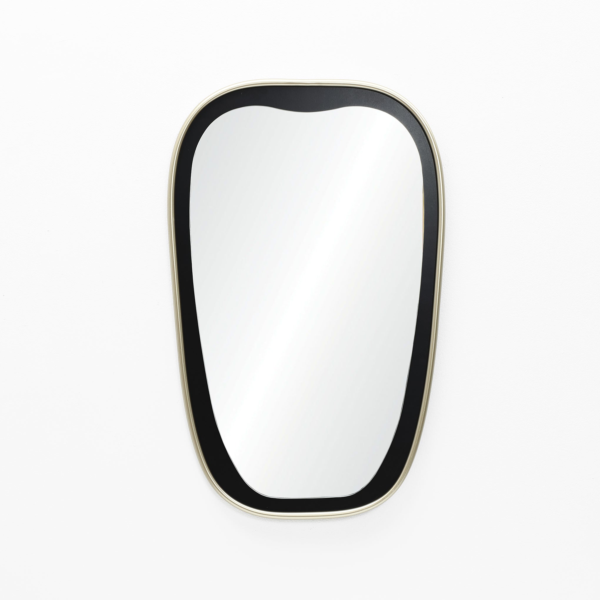 Organischer Wandspiegel mit Zweifarbigem Rand – Moderner Deko-Spiegel