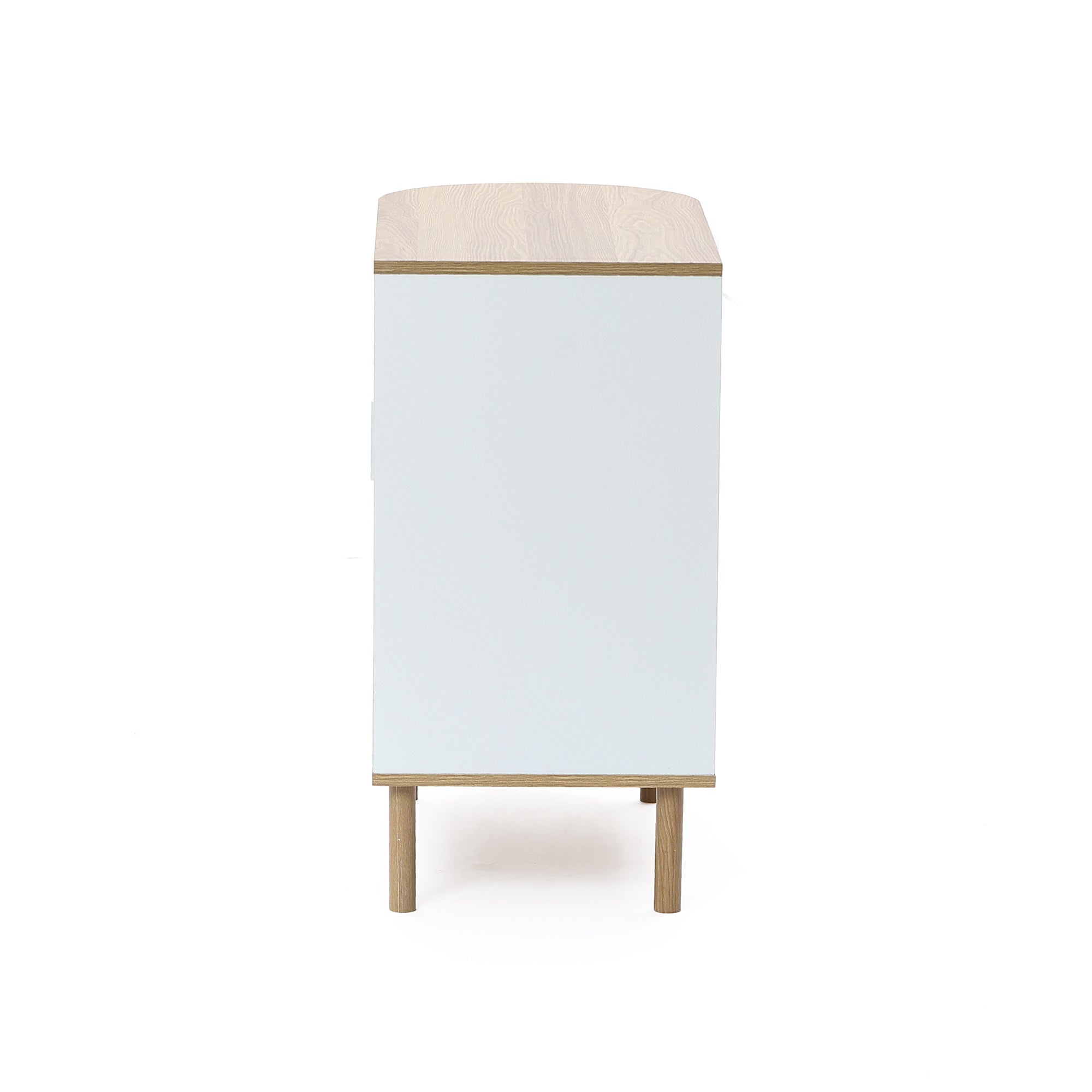 Skandinavisches Sideboard in Grau-Weiß – modernes Holz-Design mit 2 Türen, ideal fürs Wohnzimmer