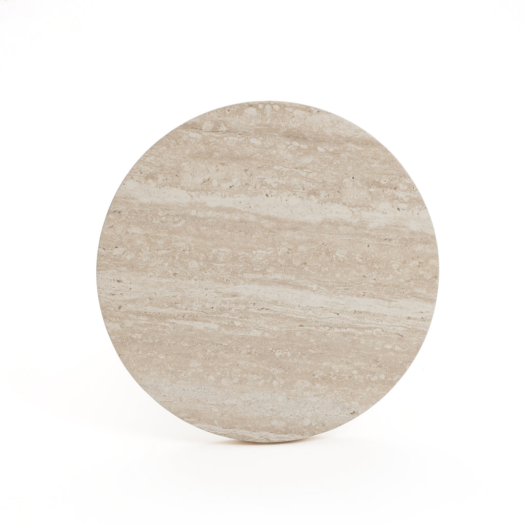 Runder Beistelltisch mit Steinoptik