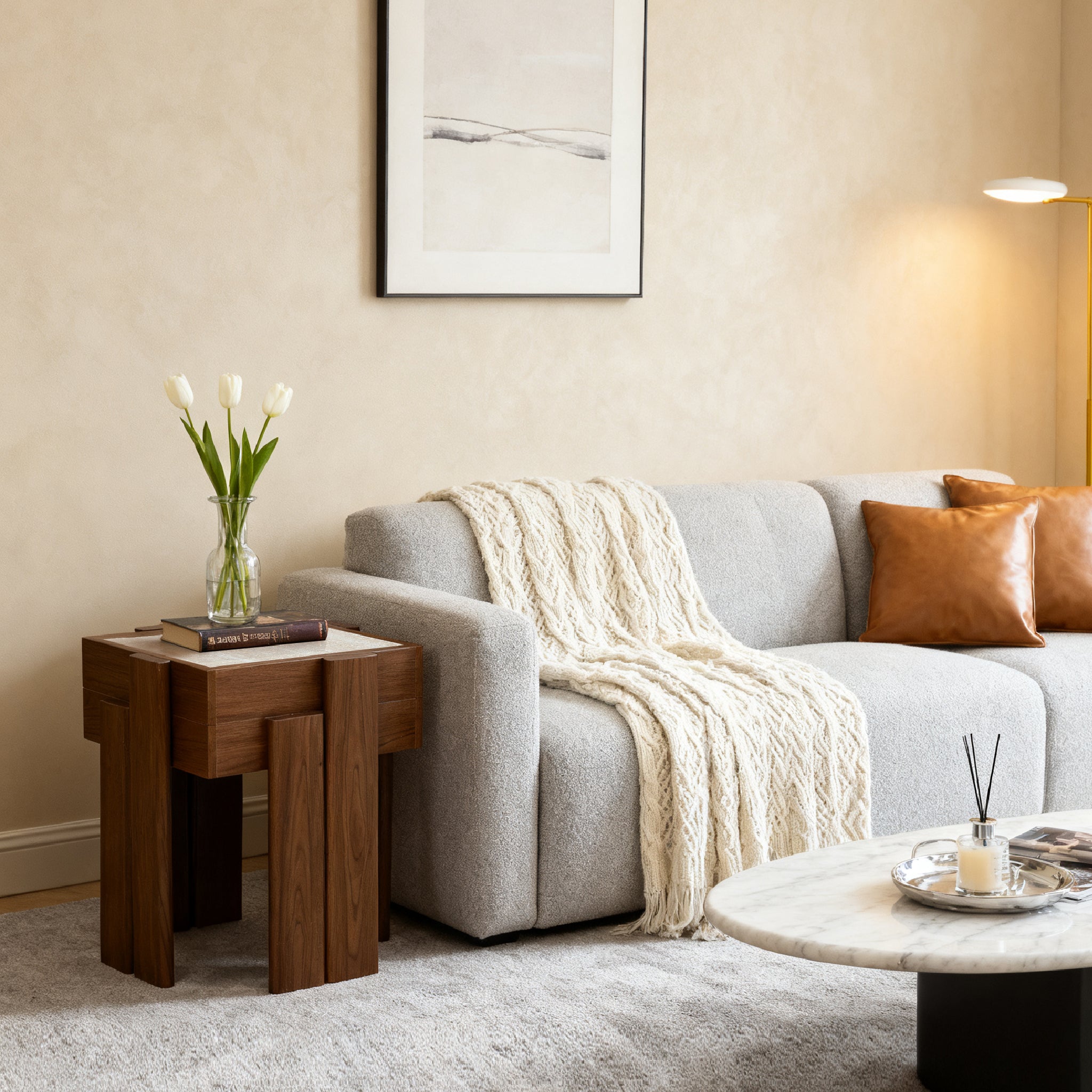 Modernes 2er-Set Beistelltische im Nesting-Design