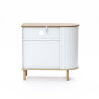 Skandinavisches Sideboard in Grau-Weiß – modernes Holz-Design mit 2 Türen, ideal fürs Wohnzimmer