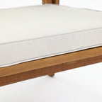 2er-Set Gartenstühle aus Akazienholz mit Armlehnen und Kissen