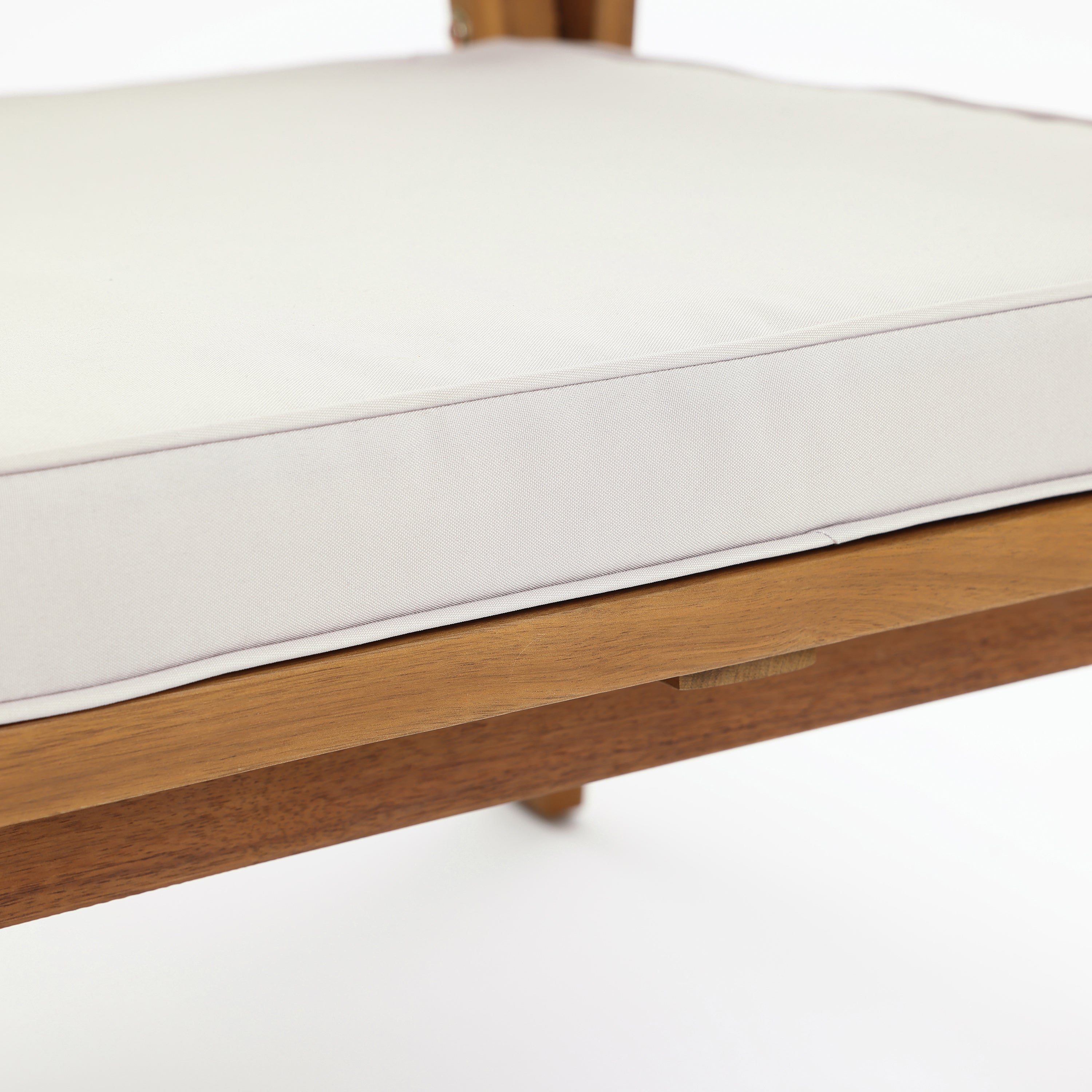 2er-Set Gartenstühle aus Akazienholz mit Armlehnen und Kissen