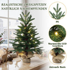 68 cm Künstlicher Weihnachtsbaum mit Beleuchtung, LED Kleiner Christbaum