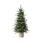 137 cm  künstlicher Weihnachtsbaum mit integriertem LED-Licht und dekorativem Pflanztopf