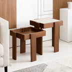 Modernes 2er-Set Beistelltische im Nesting-Design