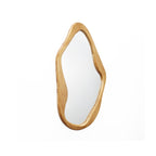 Flow Wandspiegel mit Holzrahmen in Freiform