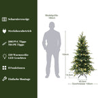 Künstlicher Weihnachtsbaum 150 cm mit Beleuchtung 8 Lichtmodi