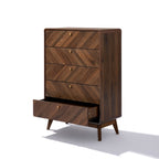 Kommode mit 5 Schubladen in Walnussoptik