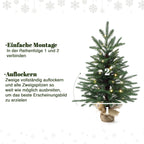 68 cm Künstlicher Weihnachtsbaum mit Beleuchtung, LED Kleiner Christbaum