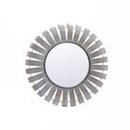 Metall-Deko-Spiegel – Industrialer Wandspiegel mit Strahlenrahmen für Wohnraum