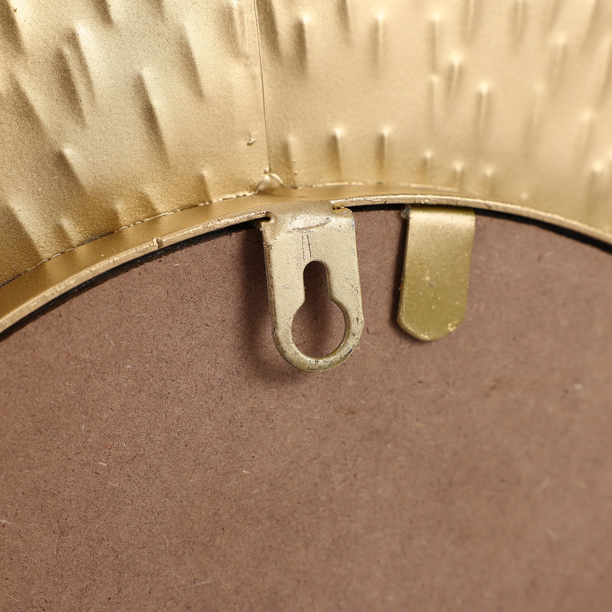 3-teiliges Goldenes Harz-Wandspiegel-Set – Runde Deko-Spiegel mit strukturiertem Rahmen