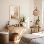 Rechteckiger Holz-Wandspiegel mit Doppelfassung – Moderner Deko-Spiegel