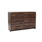 Kommode mit 6 Schubladen in Walnussoptik