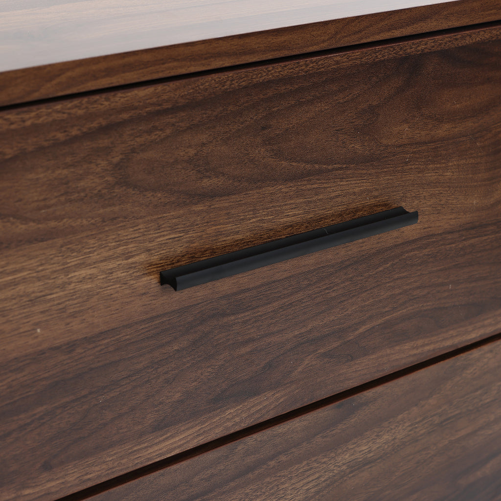 Kommode mit 6 Schubladen in Walnussoptik