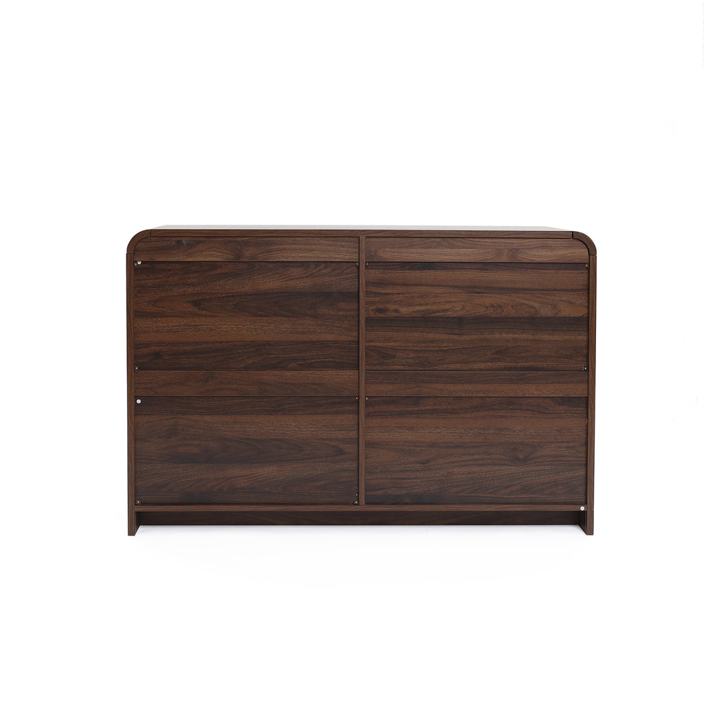 Kommode mit 6 Schubladen in Walnussoptik