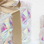 3er-Set Weihnachtsgeschenk-Deko mit goldenen Schleifen