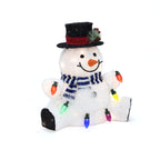 LED-Schneemann mit bunten Lichtern – Leuchtende Weihnachtsdeko für Innen und Außen