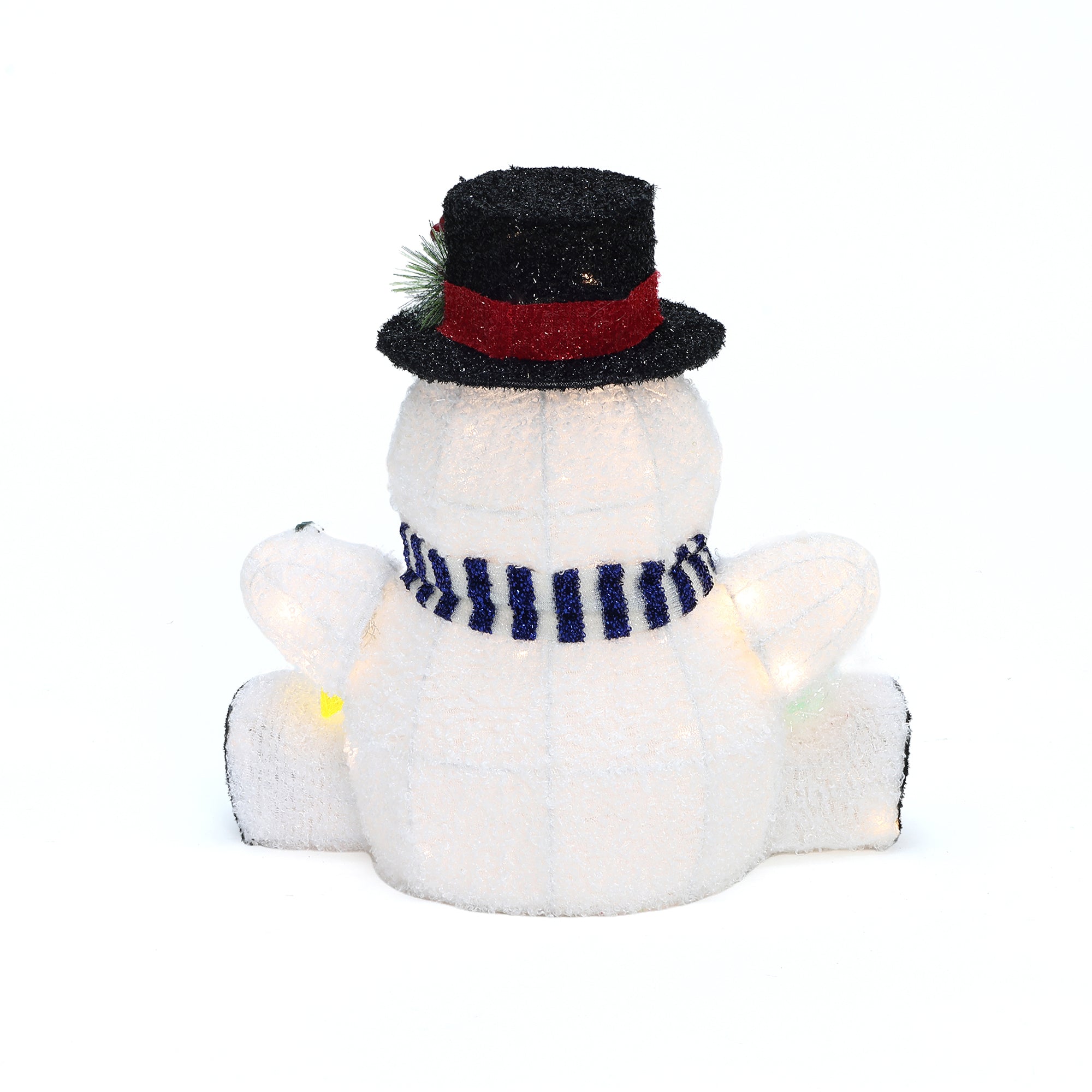 LED-Schneemann mit bunten Lichtern – Leuchtende Weihnachtsdeko für Innen und Außen