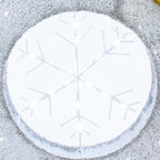 Weiße LED-Schneeflocke im Ring-Design – Leuchtende Weihnachtsdeko für Innen und Außen