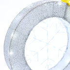 Weiße LED-Schneeflocke im Ring-Design – Leuchtende Weihnachtsdeko für Innen und Außen