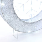 Weiße LED-Schneeflocke im Ring-Design – Leuchtende Weihnachtsdeko für Innen und Außen