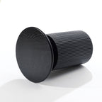 Runder Beistelltisch in Schwarz mit Zylinderfuß – Modernes Design aus Holz & MDF