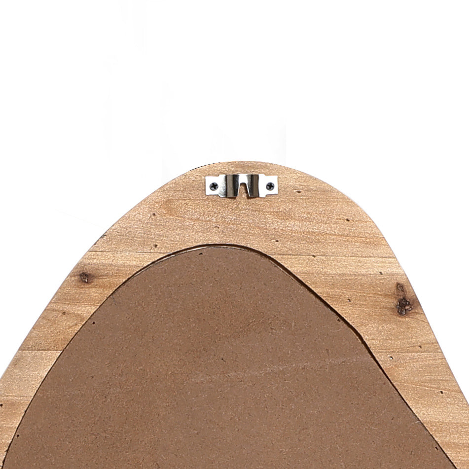 Flow Wandspiegel mit Holzrahmen in Freiform