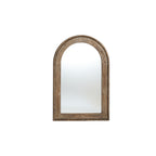 Holz-Wandspiegel mit Perlrand – Rustikal-Eleganter Deko-Spiegel für Wohnraum & Eingangsbereich