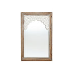 Holz-Wandspiegel mit Schnitzerei – Rustikal-Eleganter Deko-Spiegel