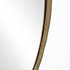 Ovaler Wandspiegel, Metallrahmen in Gold