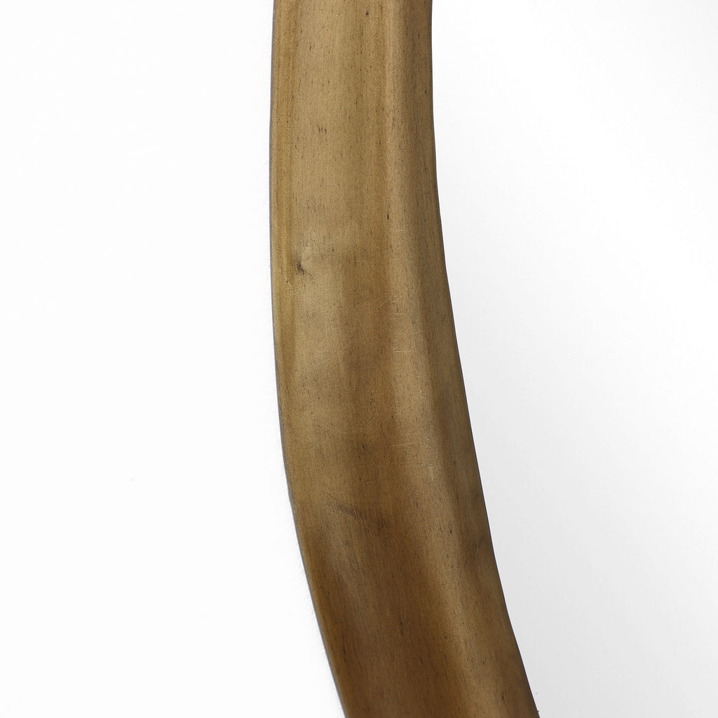 Ovaler Wandspiegel, Metallrahmen in Gold