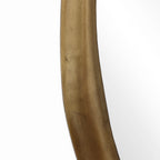 Ovaler Wandspiegel, Metallrahmen in Gold