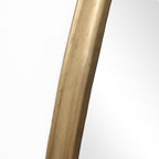 Ovaler Wandspiegel, Metallrahmen in Gold