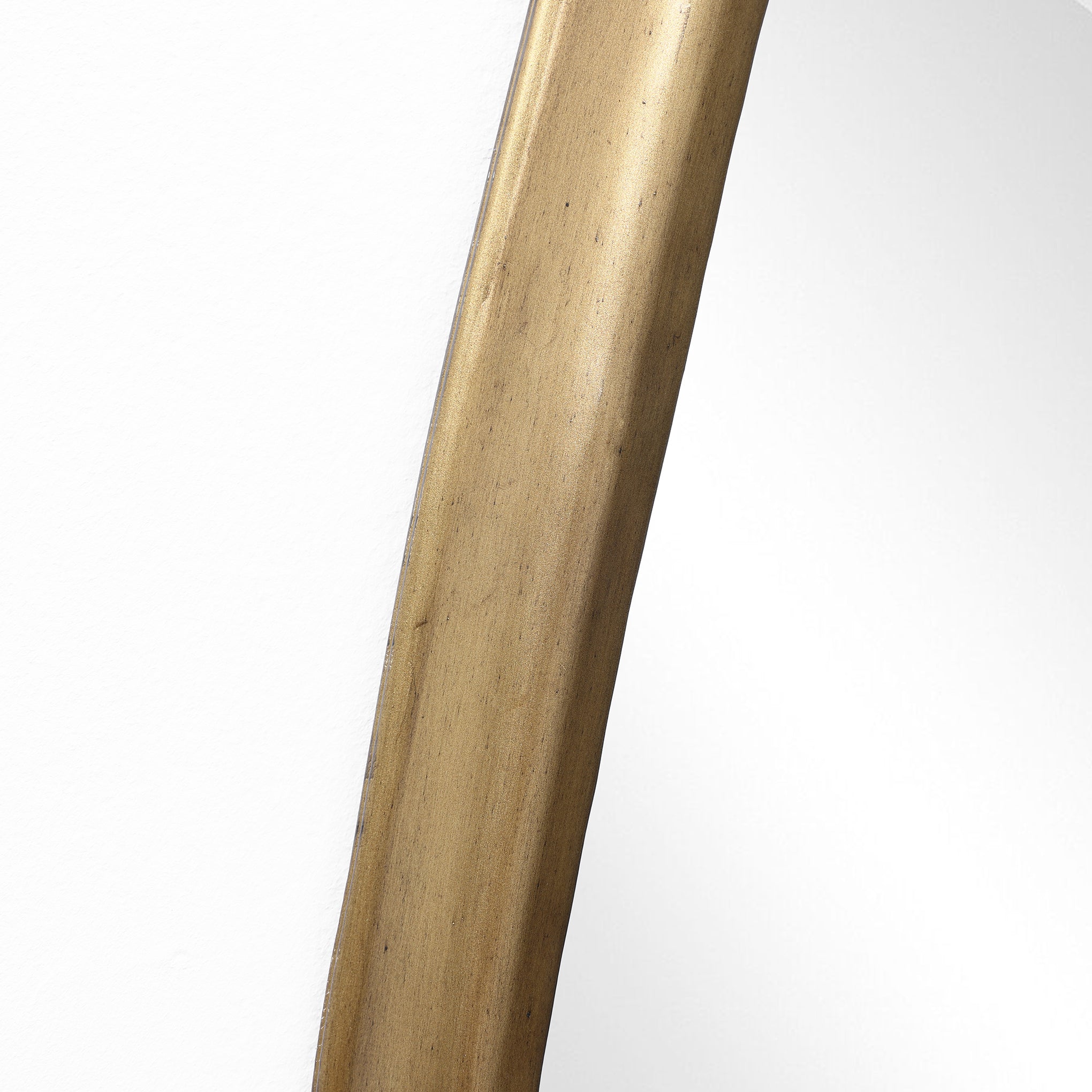 Ovaler Wandspiegel, Metallrahmen in Gold