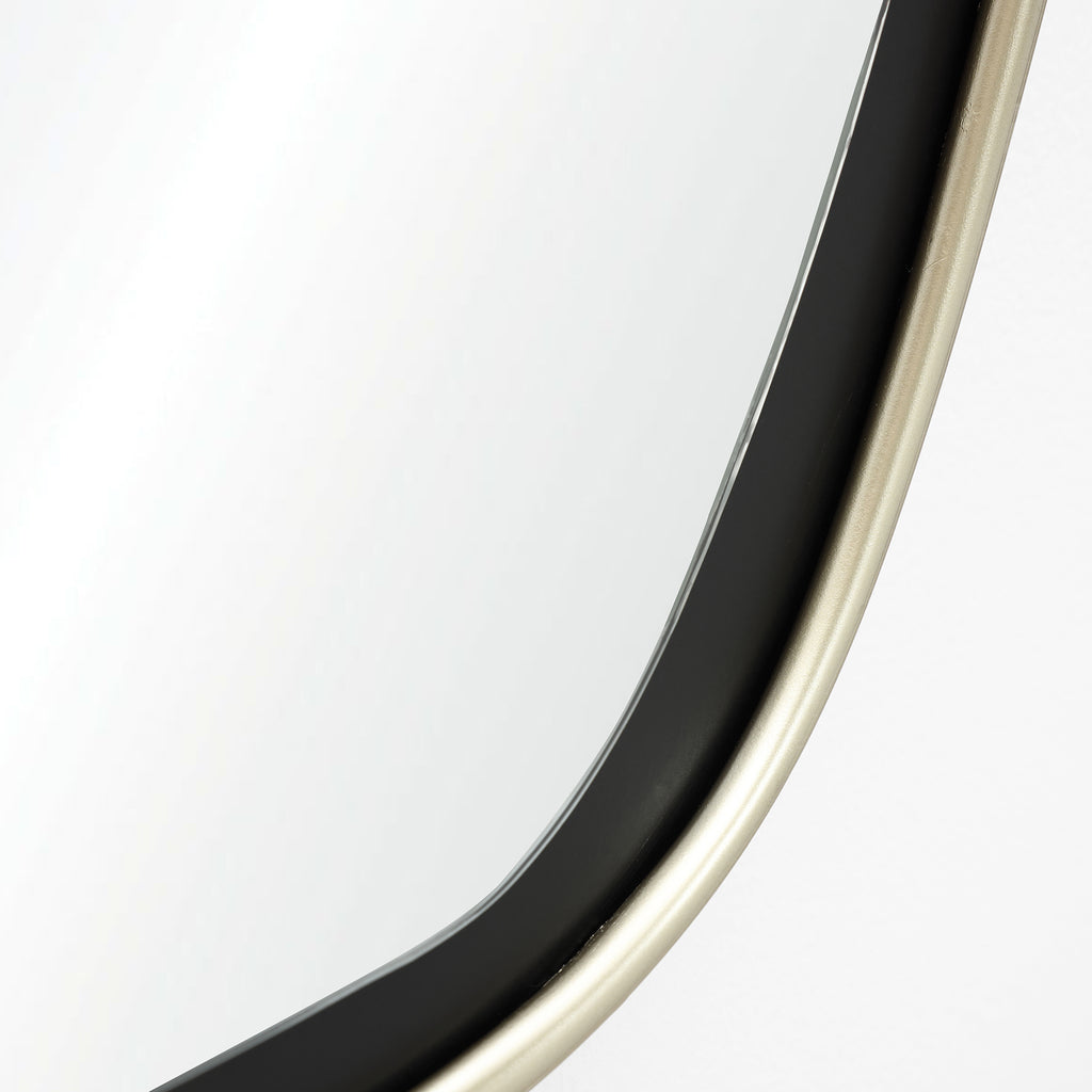 Organischer Wandspiegel mit Zweifarbigem Rand – Moderner Deko-Spiegel