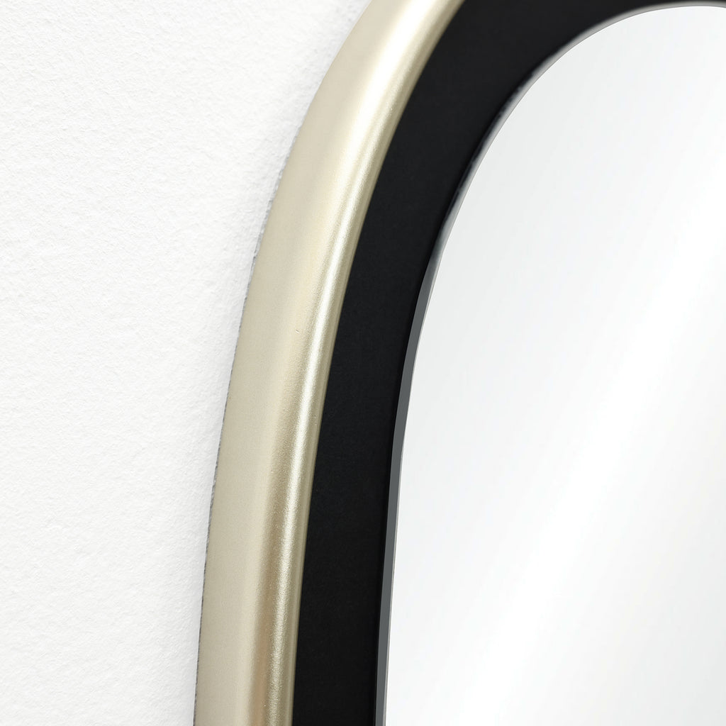 Organischer Wandspiegel mit Zweifarbigem Rand – Moderner Deko-Spiegel