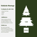 137 cm  künstlicher Weihnachtsbaum mit integriertem LED-Licht und dekorativem Pflanztopf