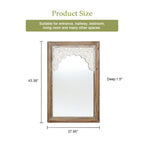 Holz-Wandspiegel mit Schnitzerei – Rustikal-Eleganter Deko-Spiegel