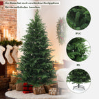 180 cm künstlicher Weihnachtsbaum – Klassisches Design mit 2565 Zweigen (PE+PVC), Ø 120 cm, inkl. stabilem Metallständer