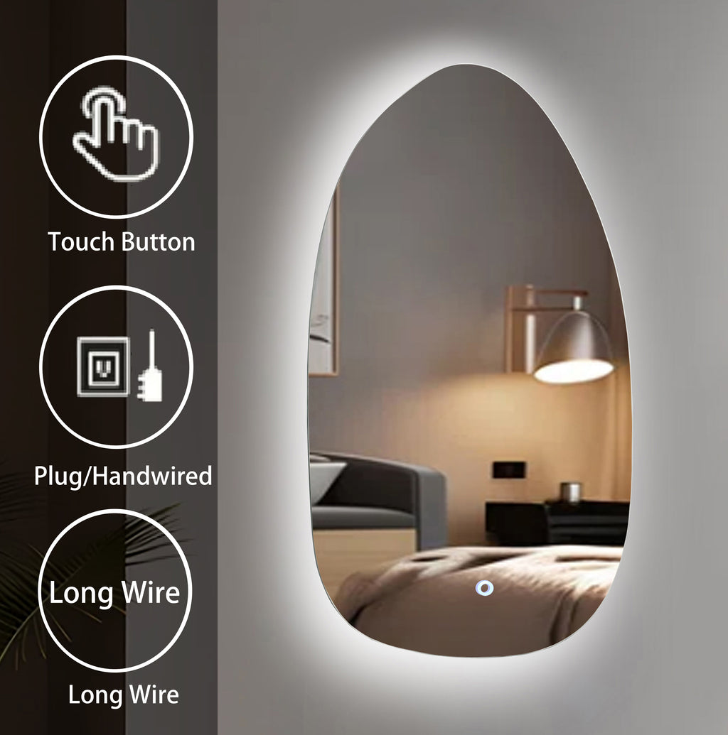 LED-Wandspiegel mit Beleuchtung – Moderner Badspiegel mit Dimmfunktion