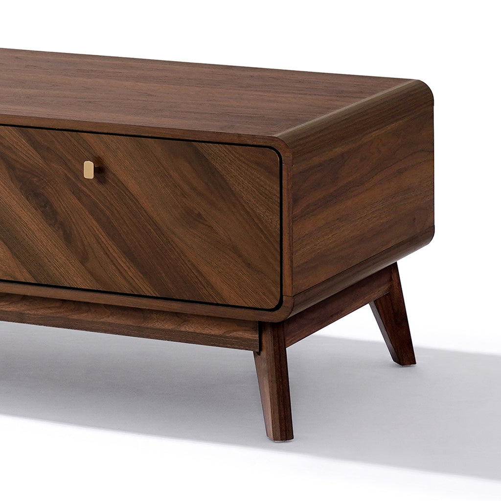 Couchtisch mit Stauraum in Walnussoptik