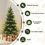 Künstlicher Weihnachtsbaum 150 cm mit Beleuchtung 8 Lichtmodi