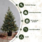 Künstlicher Weihnachtsbaum 90 cm mit Beleuchtung, 9 Lichtmodi