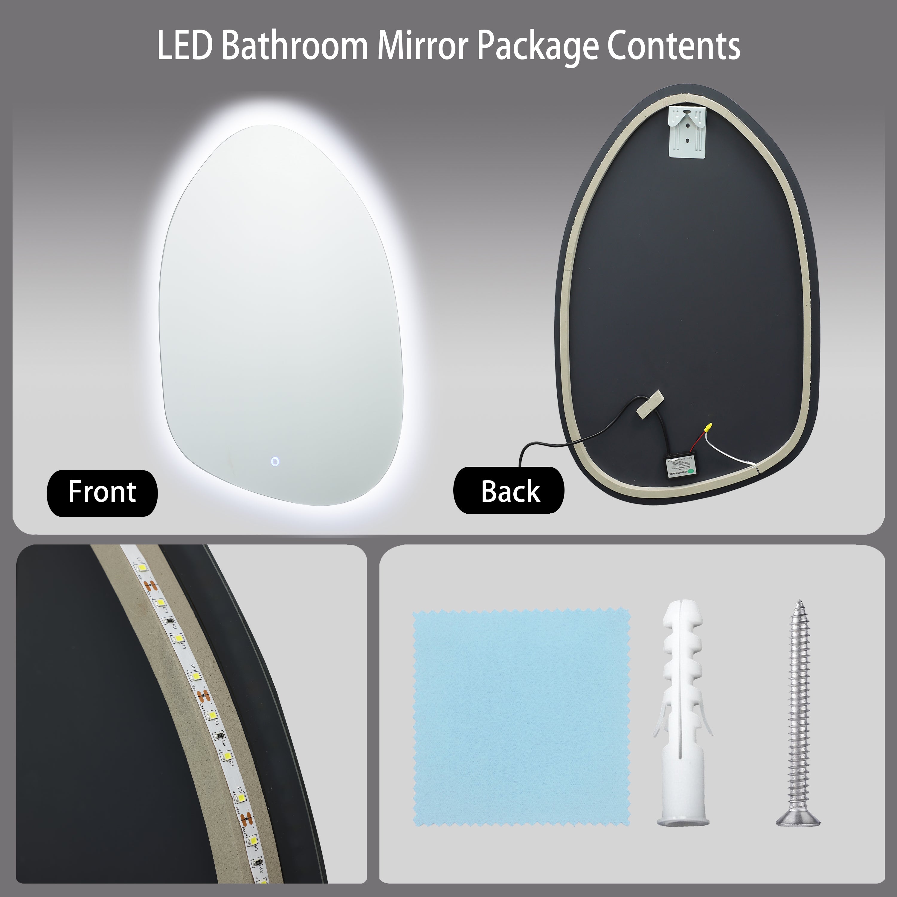 LED-Wandspiegel mit Beleuchtung – Moderner Badspiegel mit Dimmfunktion