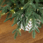 137 cm  künstlicher Weihnachtsbaum mit integriertem LED-Licht und dekorativem Pflanztopf